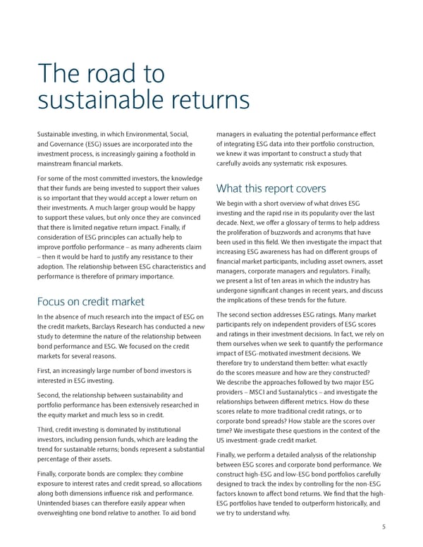 Sustainable Investing and Bond Returns - Page 5