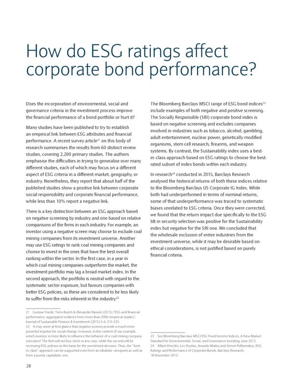 Sustainable Investing and Bond Returns - Page 32